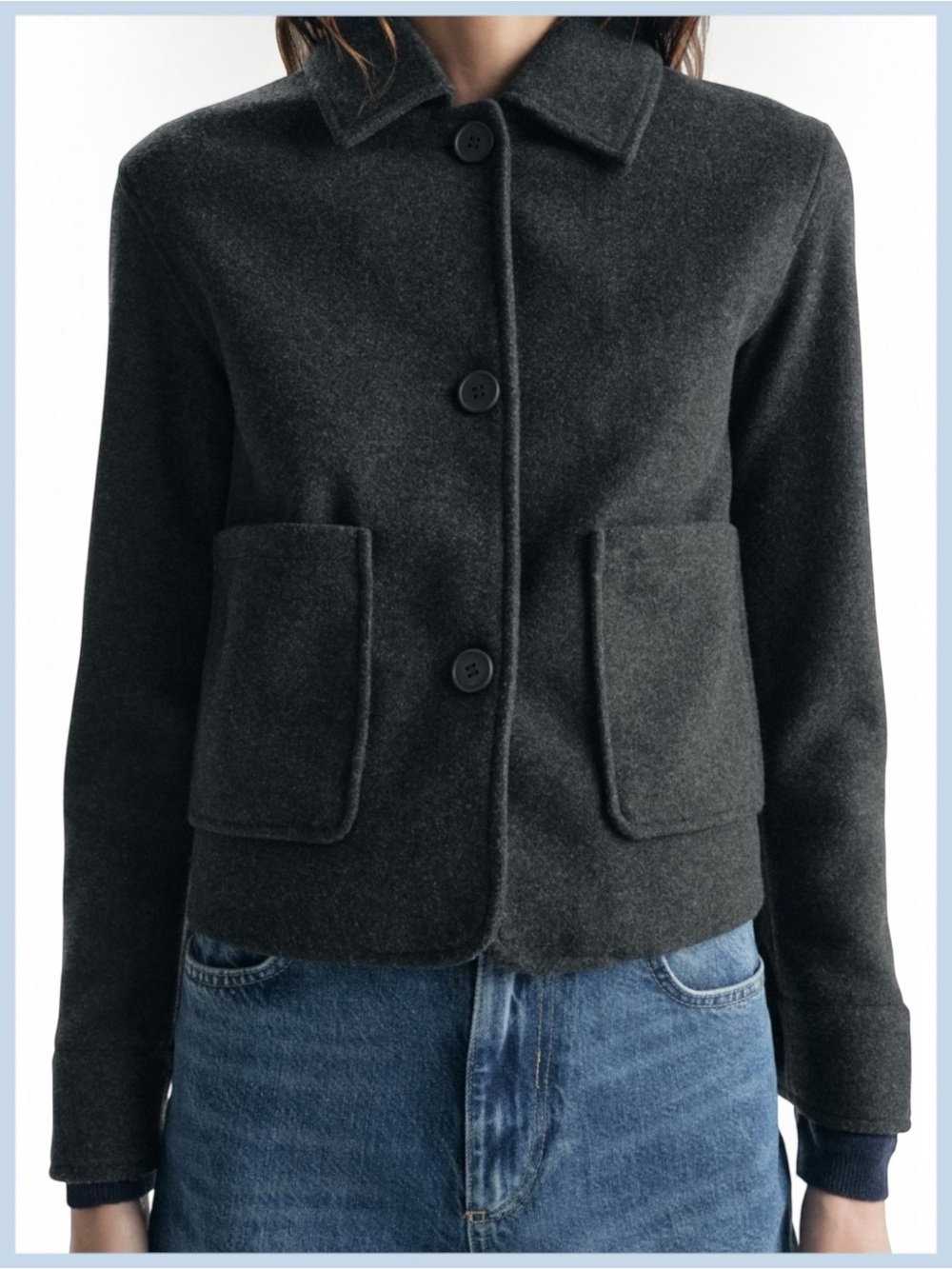 Zara Cropped Soft Pocket Jacket